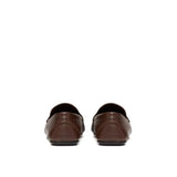 Valentino Garavani Brown Leather Slip-On Loafers
