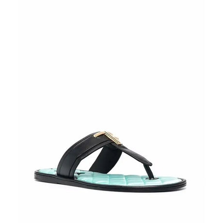 Tom Ford Black Leather Flat Sandals