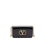 Valentino Garavani Black Leather Clutch Bag