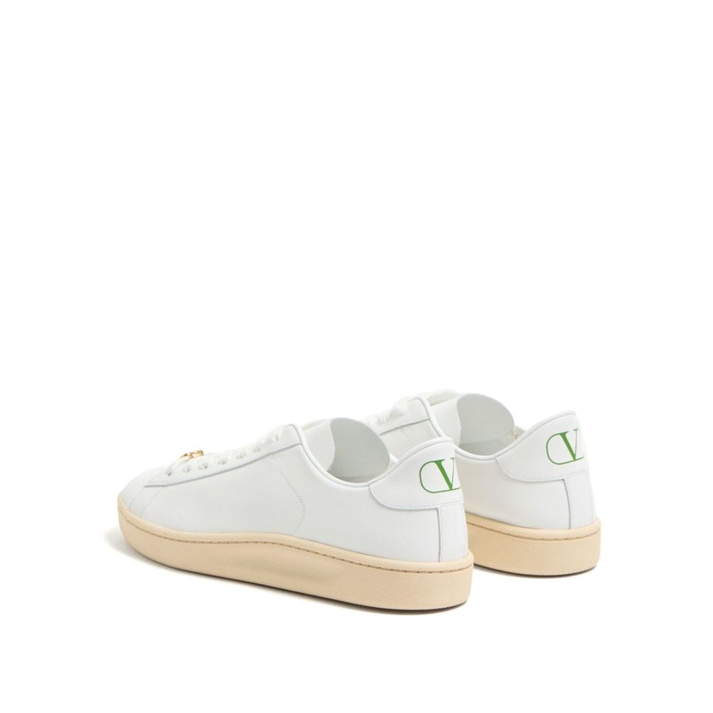 Valentino Garavani White Leather Low Top Sneakers