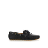 Valentino Garavani Black Leather Slip-On Loafers