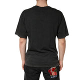Dolce & Gabbana Black Cotton Crewneck Short Sleeve  T-Shirt