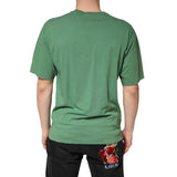 Dolce & Gabbana LightGreen Cotton Crewneck Short Sleeve T-Shirt