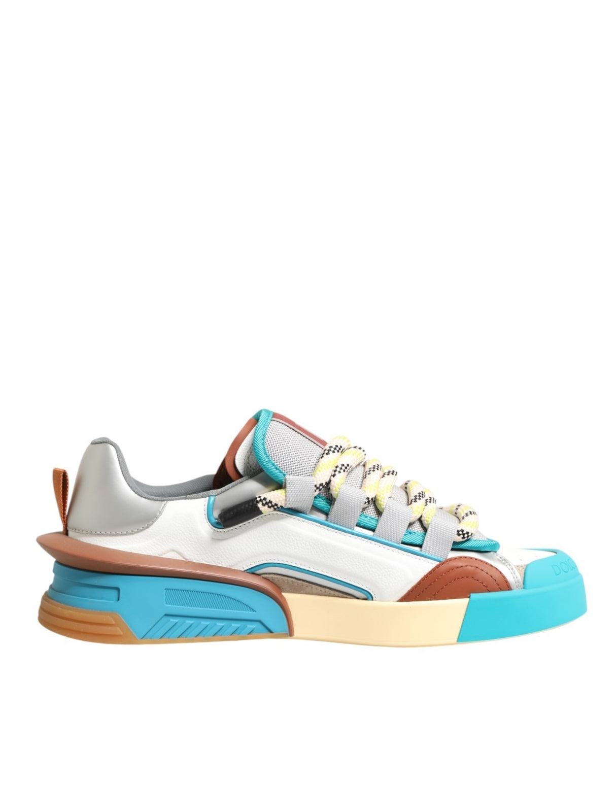 Dolce & Gabbana Multicolor Leather Low Top Sneakers Shoes