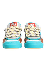 Dolce & Gabbana Multicolor Leather Low Top Sneakers Shoes
