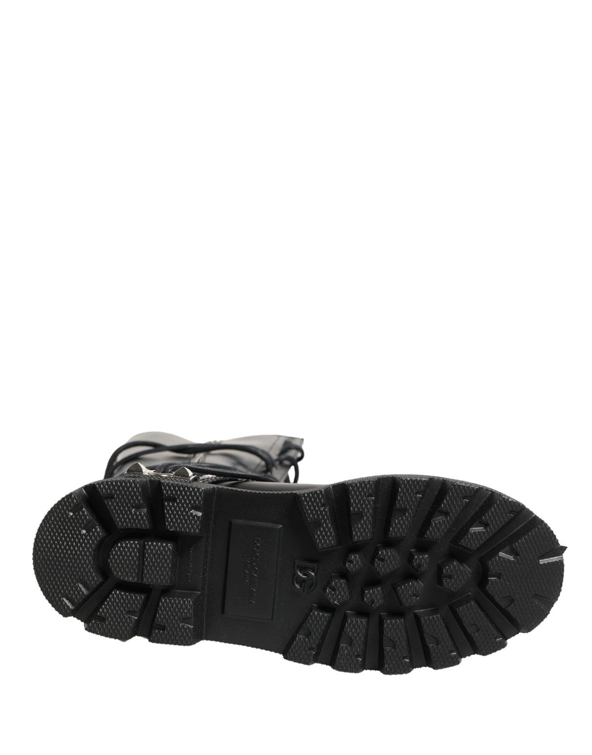 Dolce & Gabbana Black Leather Knee High Combat Boots Shoes