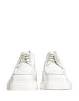 Dolce & Gabbana White Leather Chunky Sole Derby Shoes
