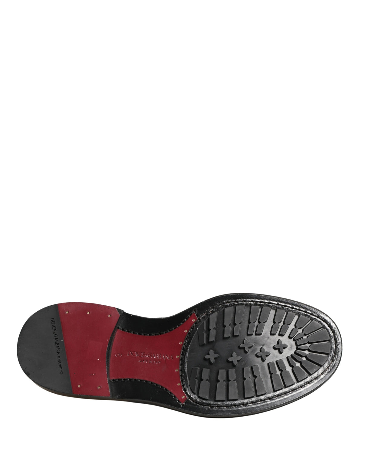 Dolce & Gabbana Men Black Lace-Up Leather Crown Dress Derby Shoes