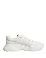 Dolce & Gabbana White Calfskin Leather Low Top Sneakers Shoes