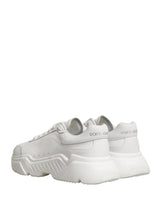 Dolce & Gabbana White Calfskin Leather Low Top Sneakers Shoes