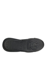 Dolce & Gabbana Black Leather Portofino Low Top Sneakers Shoes