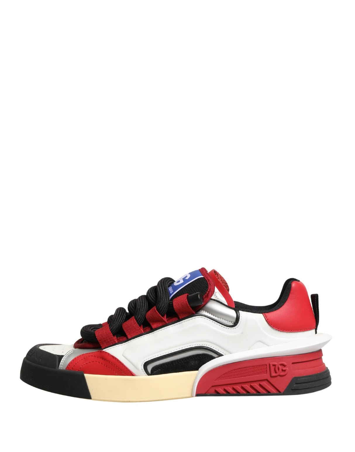 Dolce & Gabbana Multicolor Leather DG Logo Low Top Sneakers Shoes