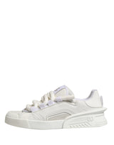 Dolce & Gabbana White Calfskin Leather Low Top Sneakers Shoes