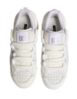 Dolce & Gabbana White Calfskin Leather Low Top Sneakers Shoes