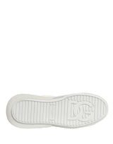 Dolce & Gabbana White Calfskin Leather Low Top Sneakers Shoes