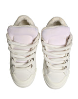 Dolce & Gabbana White Shearling Fur Bianco Low Top Sneakers Shoes