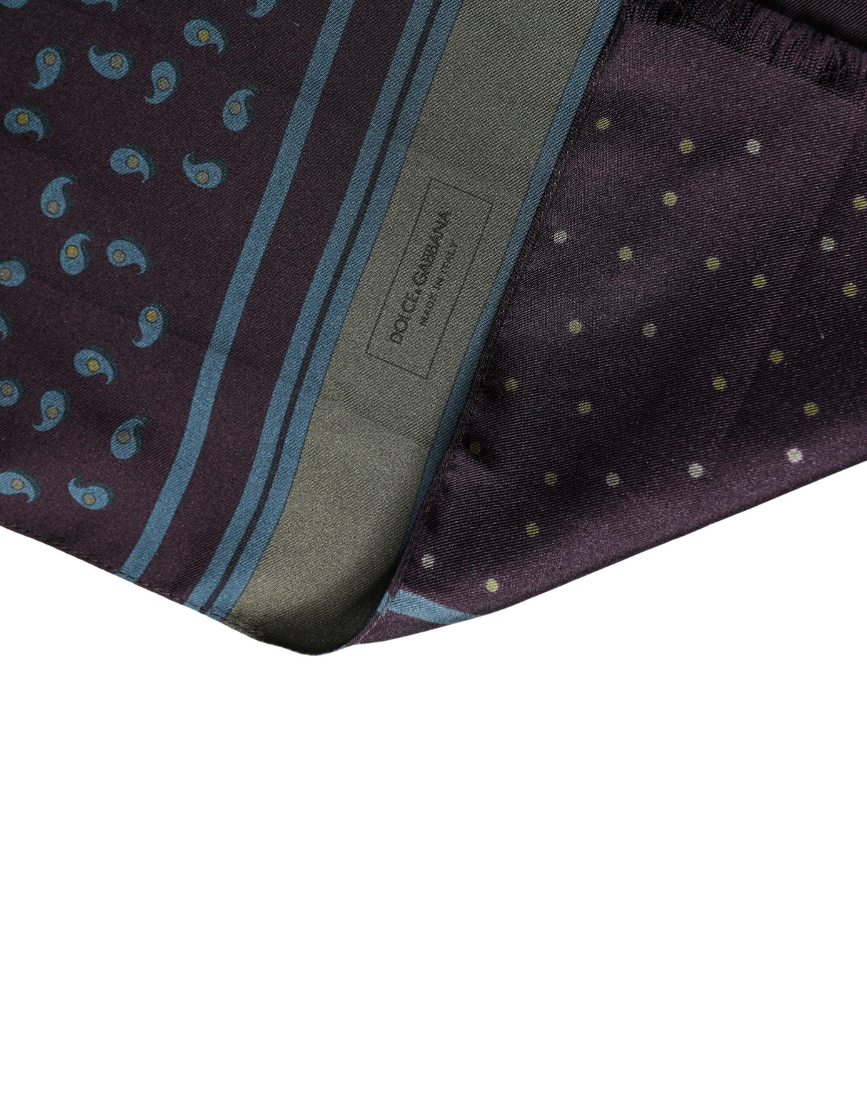 Dolce & Gabbana Men Scarf Maroon Patterned Silk Neck Foulard 132cm x 33cm