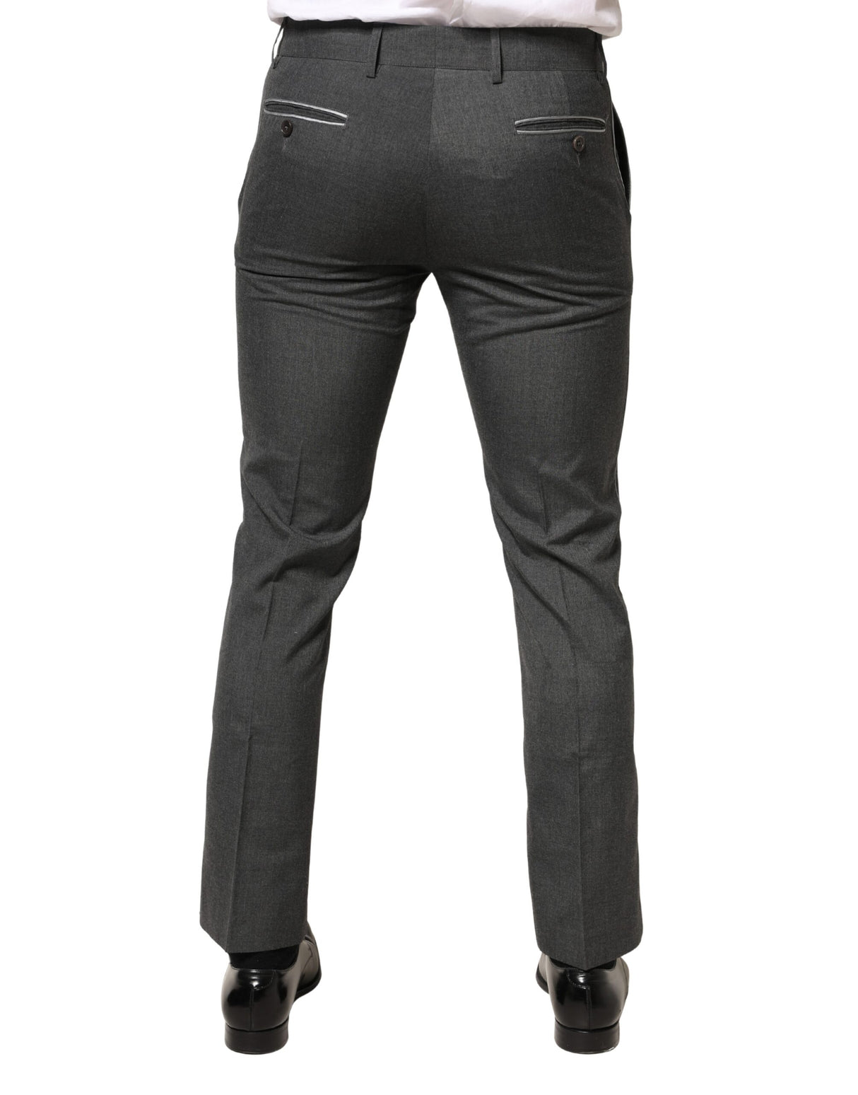 Daniele Alessandrini Gray Polyester Formal Dress Trouser Pants