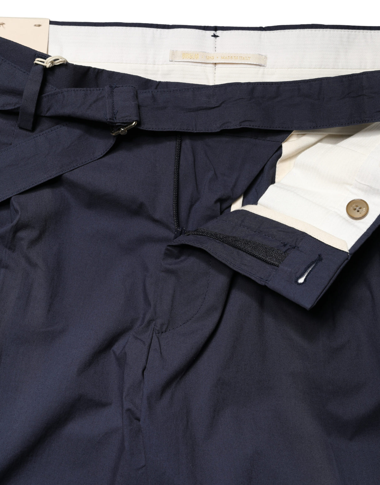 Briglia 1949 DarkBlue Wool Straight Formal Dress Trouser Pants