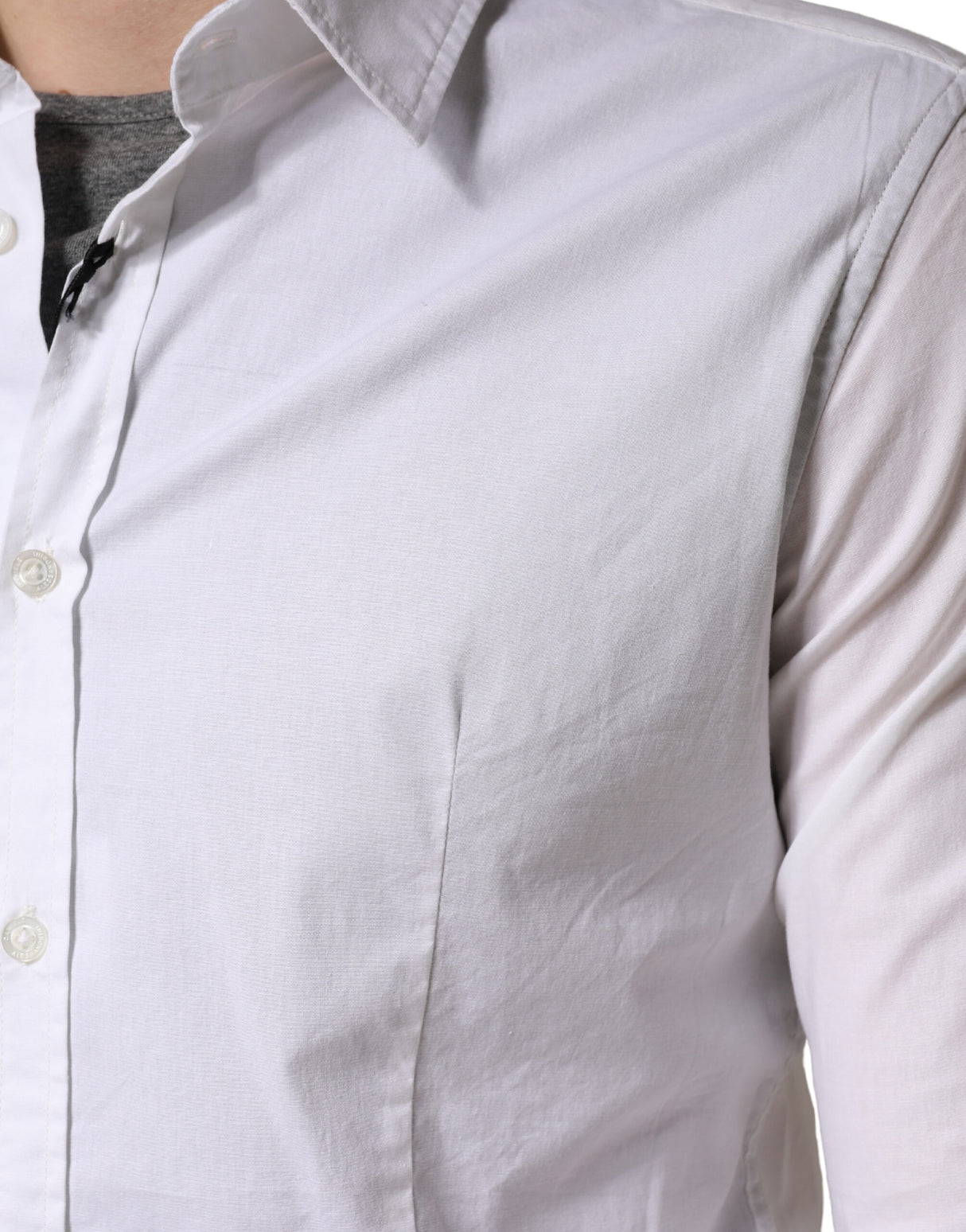 Daniele Alessandrini White Long Sleeves Dress Men Shirt