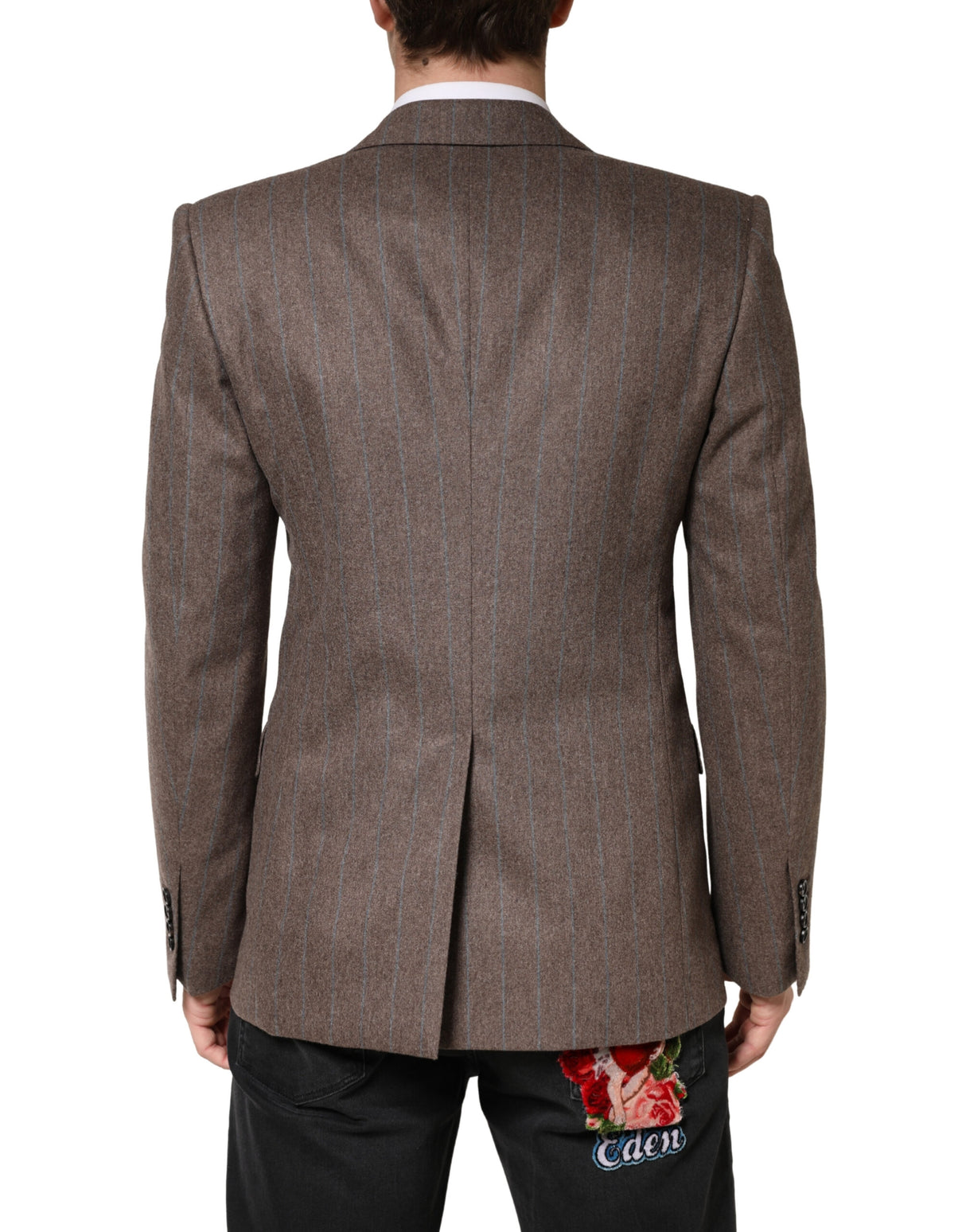 Dolce & Gabbana Brown Stripes Single Breasted Blazer