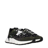 Versace Gray Leather Sneakers