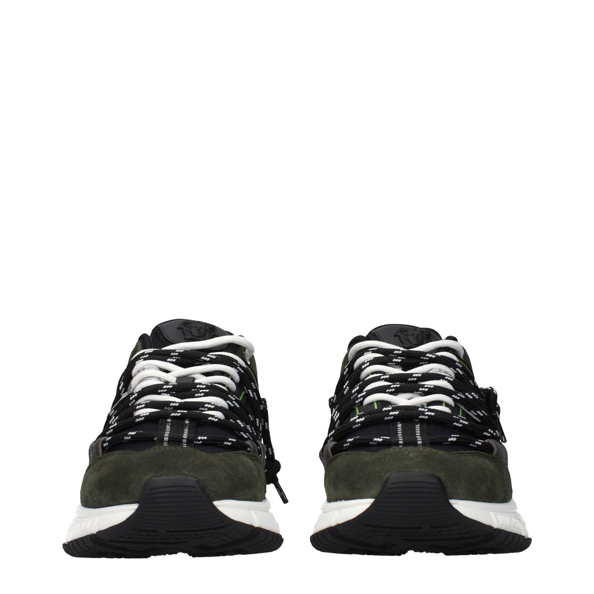 Versace Gray Leather Sneakers