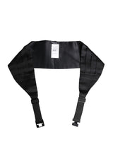 Dolce & Gabbana Black 100% Silk Wide Belt Waist Cummerbund