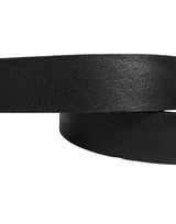 Dolce & Gabbana Black Leather Silver Chain Waist Men Belt