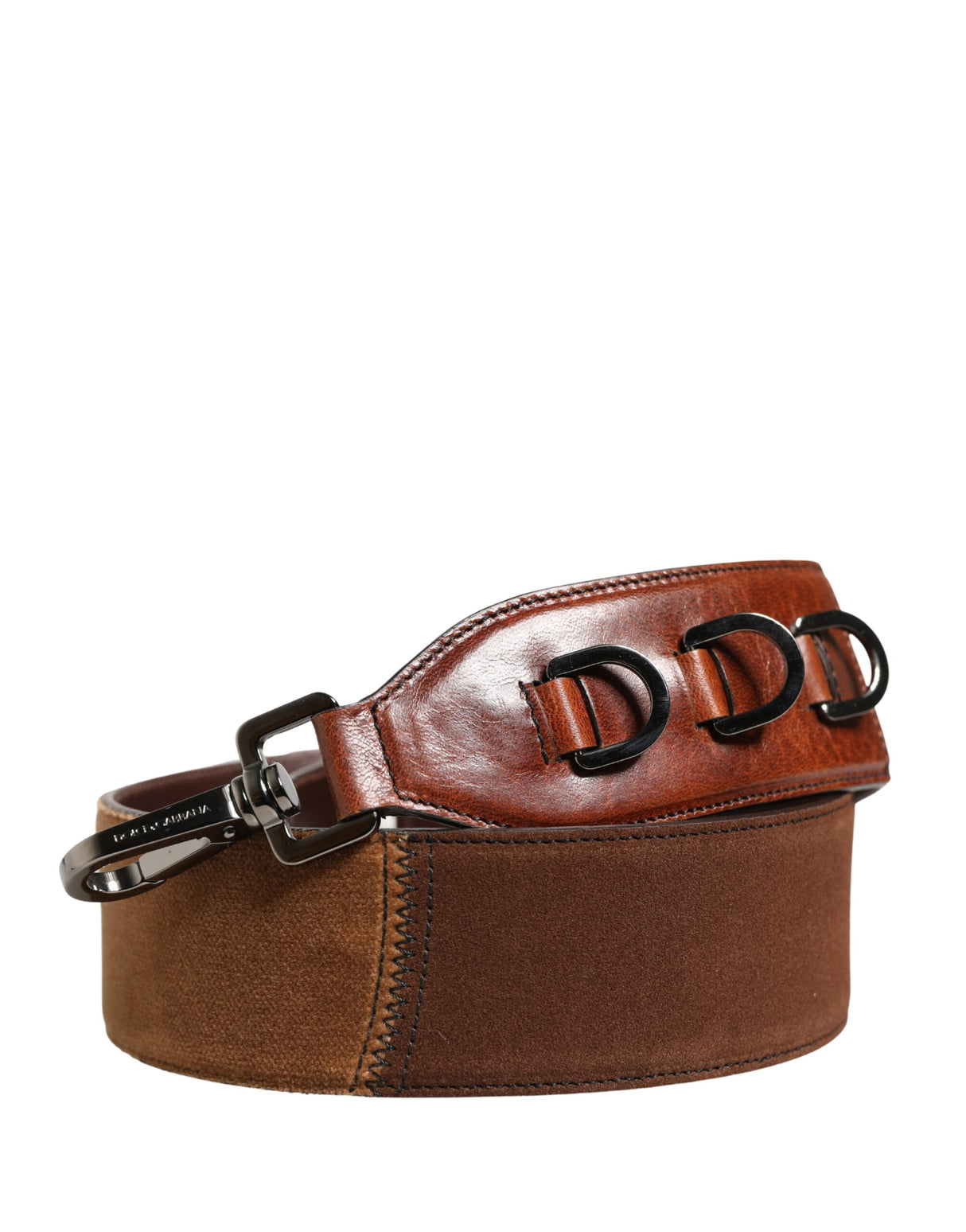 Dolce & Gabbana Brown Horse Velvet Leather Bag Accessory Shoulder Strap