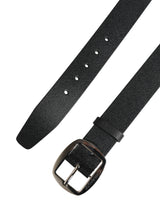 Dolce & Gabbana Black Calf Leather Silver Metal Buckle Belt
