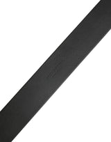 Dolce & Gabbana Black Calf Leather Silver Metal Buckle Belt