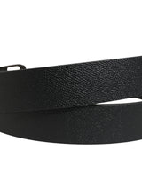 Dolce & Gabbana Black Calf Leather Gold Metal Buckle  Belt