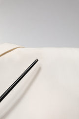 Dolce & Gabbana White Cotton Single Breasted Jacket Blazer