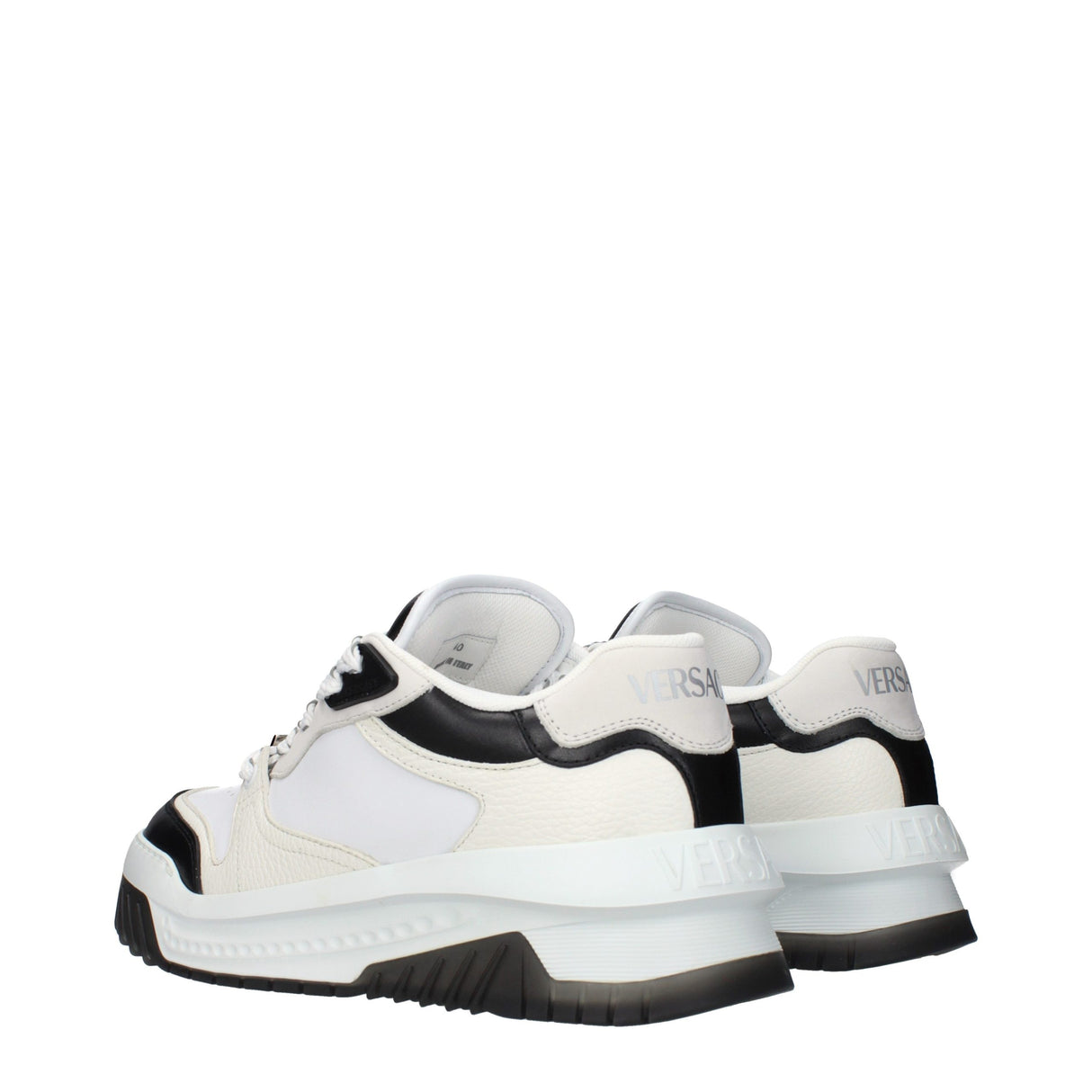 Versace White Leather Low Top Sneakers