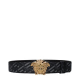Versace Gray Polyester Regular Belt