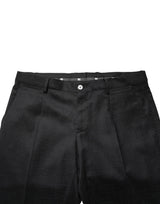 Dolce & Gabbana Black Wool Skinny Men Dress Trouser Pants