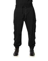 Dolce & Gabbana Black Polyester Cargo Jogger Men Trouser Pants