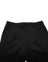 Dolce & Gabbana Black Wool Skinny Men Dress Trouser Pants