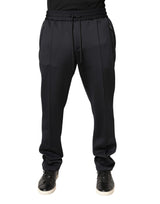 Dolce & Gabbana Black Polyester Skinny Jogger Trouser Pants