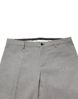 Dolce & Gabbana Gray Cotton Skinny Dress Formal Trouser Pants