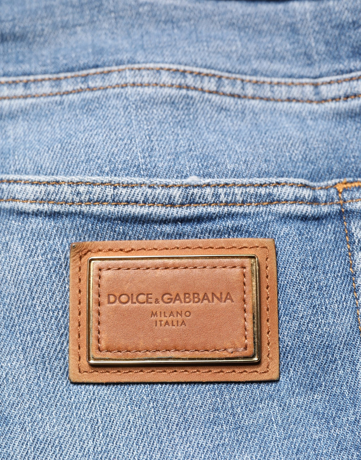 Dolce & Gabbana Blue Tattered Slim Fit Men Cotton Denim Jeans