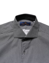 Domenico Tagliente Gray Patterned Long Sleeves Men Dress Shirt