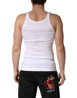 Dolce & Gabbana White Sleeveless Round Neck Tank Top T-shirt