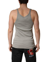Dolce & Gabbana Gray Sleeveless Round Neck Tank Top T-shirt