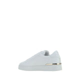 Philipp Plein White Leather Low Top Sneakers
