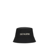 Valentino Garavani Black Cotton Bucket Hat