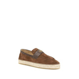 Valentino Garavani Brown Calf Leather Bos Taurus Espadrilles