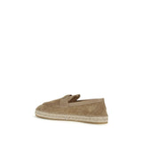 Valentino Garavani Beige Calf Leather Bos Taurus Espadrilles