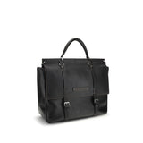 Brunello Cucinelli Black Calf Leather Bos Taurus Shoulder Bag